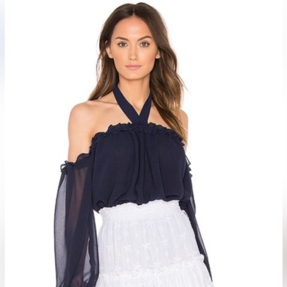 Misa Los Angeles Navy Livey Top - Picture 1 of 10
